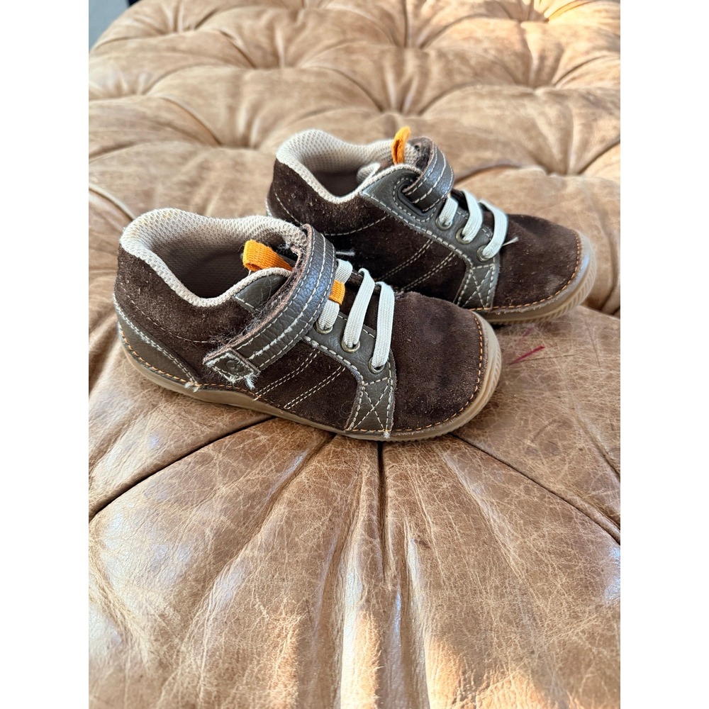 Stride Rite SRT Daniel Toddler 8 XW Brown Leather Suede Shoes Extra Wide